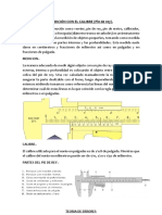 Calibre Pie de Rey y Teoria de Errores