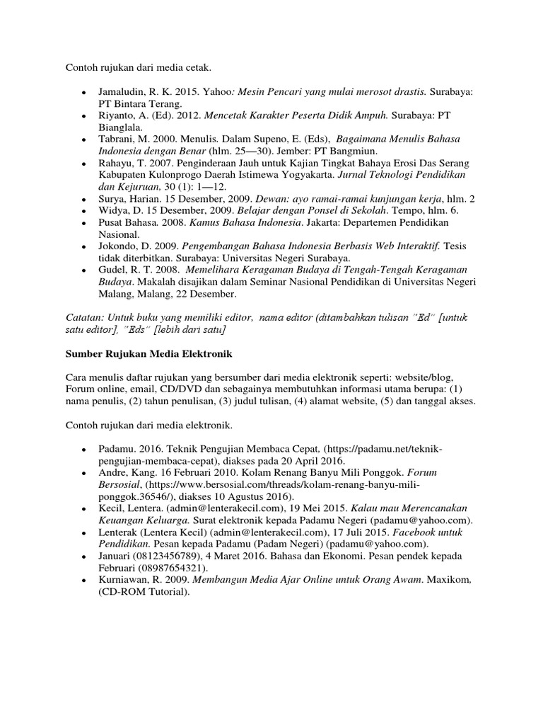 Contoh Rujukan Dari Media Cetak | PDF | Ilmu Sosial