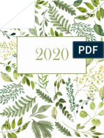2020 printable calendar 22 pages