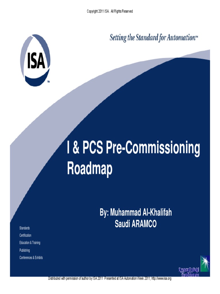 I & PCS Pre-Commissioning Roadmap PDF | PDF | Automation | Calibration