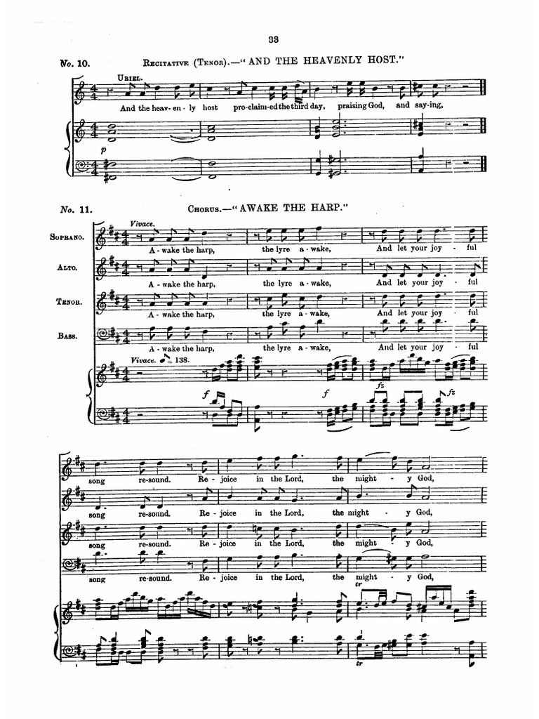 Haydn - Creation - Awake The Harp | PDF
