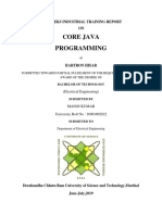 Core Java Programming Report
