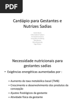 Desenvolvimento de Cardápio para Gestantes e Nutrizes Sadias