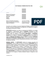 Modelo Contrato de Trabajo Termino Fijo Por 1 Mes