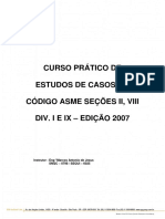 Curso prático de estudos de casos do código ASME seções II, VIII e IX