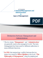 Distinction Between Management and Administration