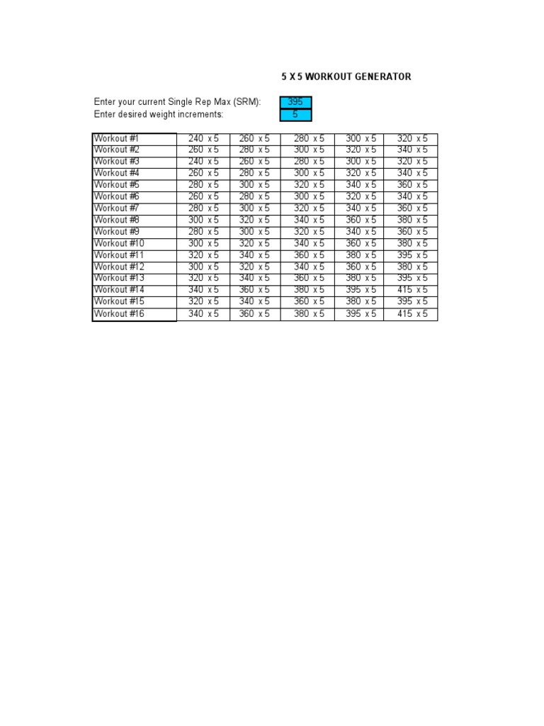 5X5WORKOUT | PDF