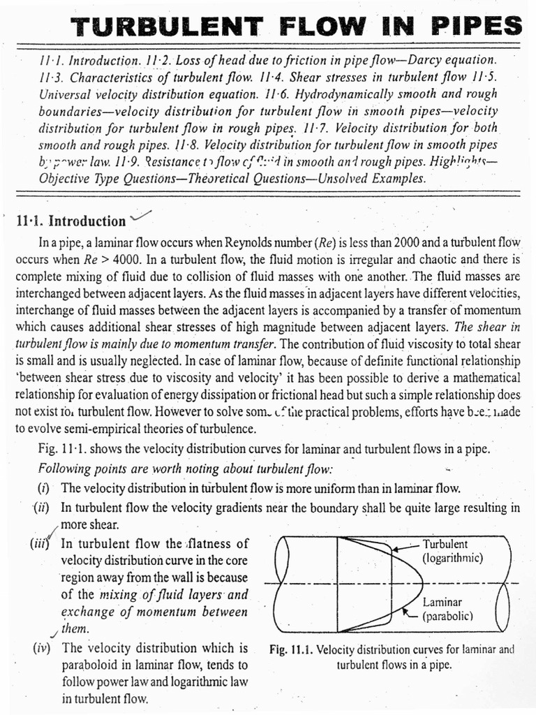 Turbulent Pipe Flow Analysis | PDF | Reynolds Number | Fluid Dynamics