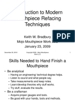 Introduction To Modern Mouthpiece Refacing Techniques