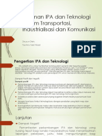 Peranan IPA Dan Teknologi Dalam Transportasi, Industrialisasi