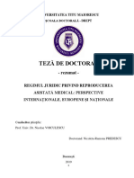 REGIMUL JURIDIC PRIVIND REPRODUCEREA ASISTATĂ MEDICAL: PERSPECTIVE INTERNAȚIONALE, EUROPENE ȘI NAȚIONALE