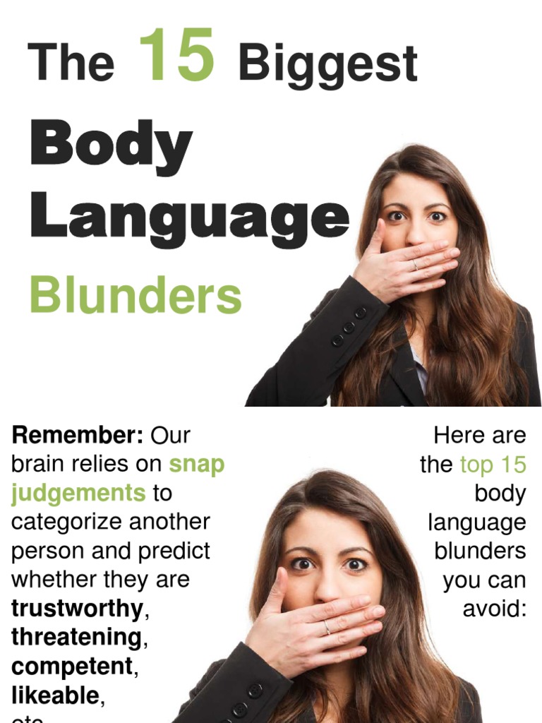 Avoid These Body Language Mistakes | PDF | Body Language | Semiotics