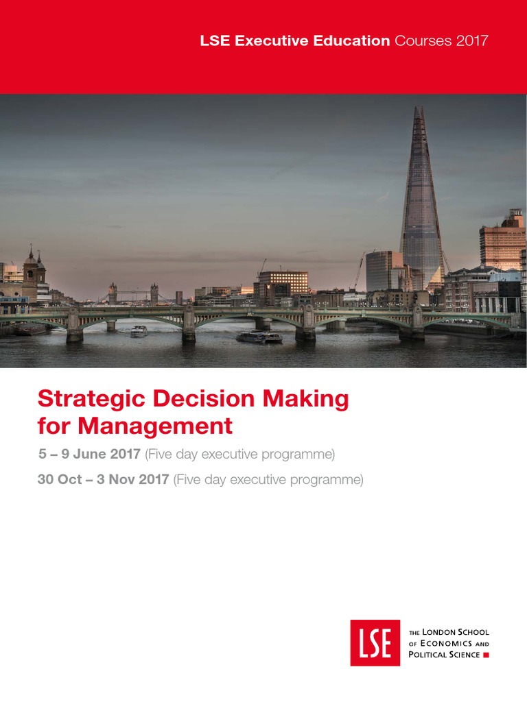 Strategic Decision Making for Executives | PDF | London School Of ...