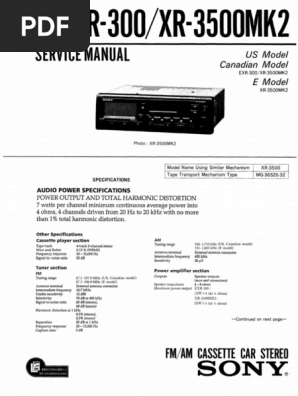 EXR-300 - XR-3500MK2 (SM) | PDF