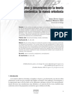 Trabajo Empleo y Desempleo en La Teoria Economica