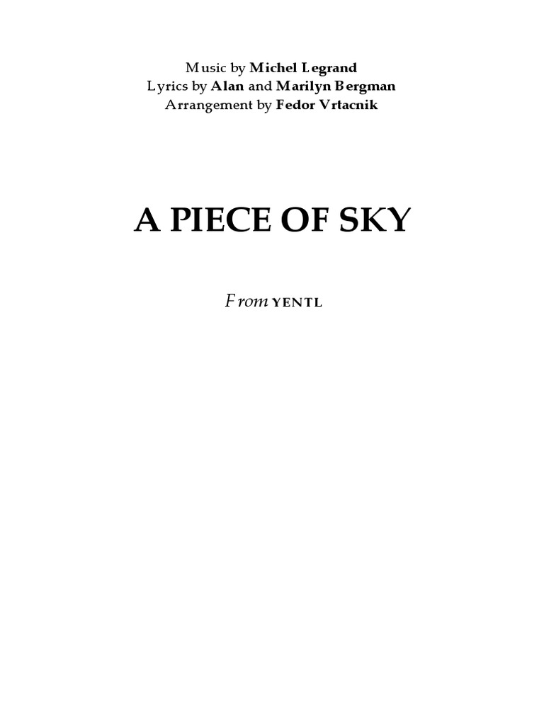 A Piece of Sky-Conductor | PDF | Musical Notation | Musical Instruments