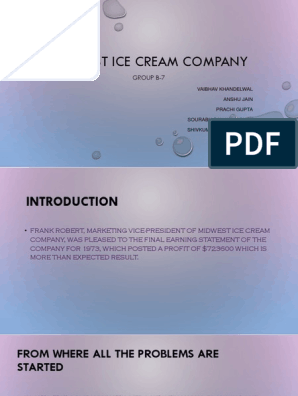 Реферат: Midwest Ice Cream Essay Research Paper EXECUTIVE