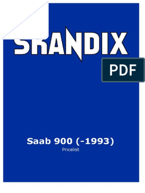 SKANDIX Pricelist Saab 900 (-1993), PDF, Carburetor