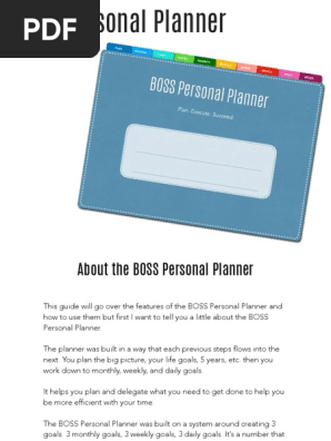 BOSS Planner
