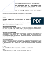 Similarities and Differences in Media Literacy