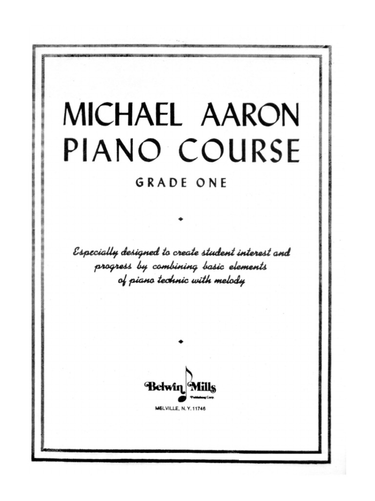 Pianocourse Michael Aaron Part 1 | PDF