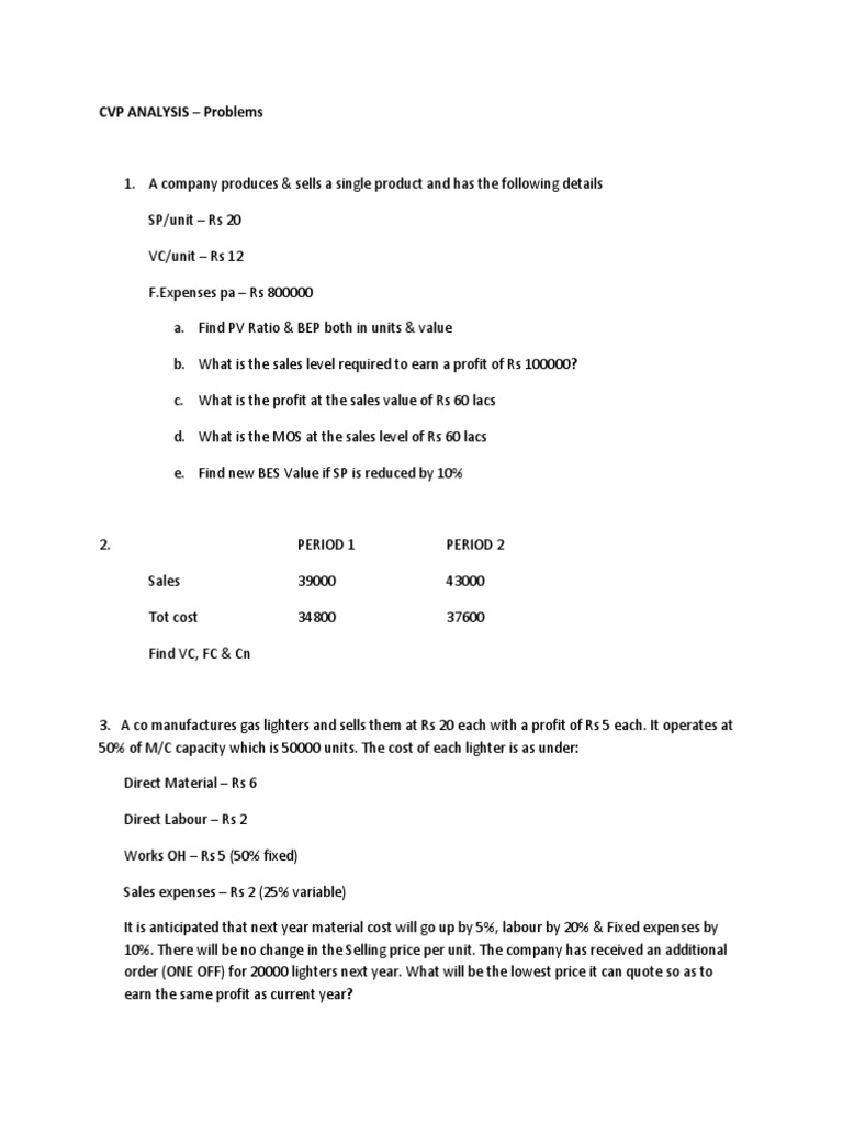 CVP Analysis and Costing Decisions | PDF | Cost | Economies