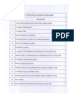 Lease Deed Document List