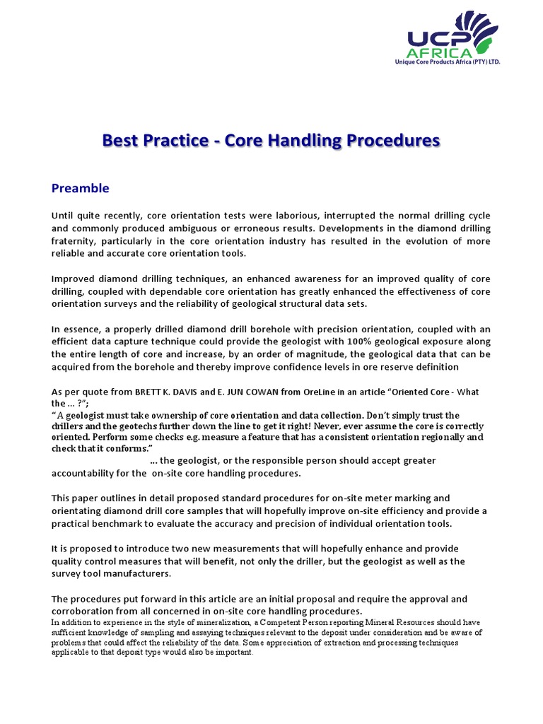 Core Orientation Best Practices Guide | PDF | Accuracy And Precision ...