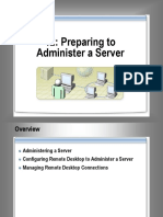 Preparing Administrator to Server