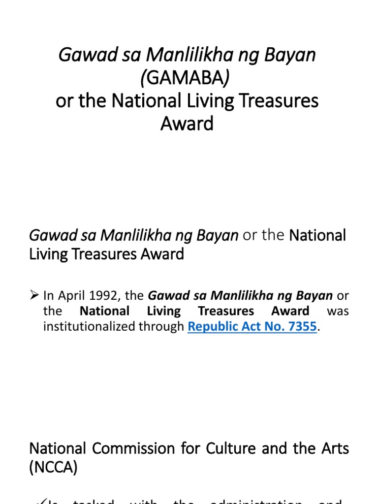 Intro GAMABA Awards Estuye PDF Textiles Philippines