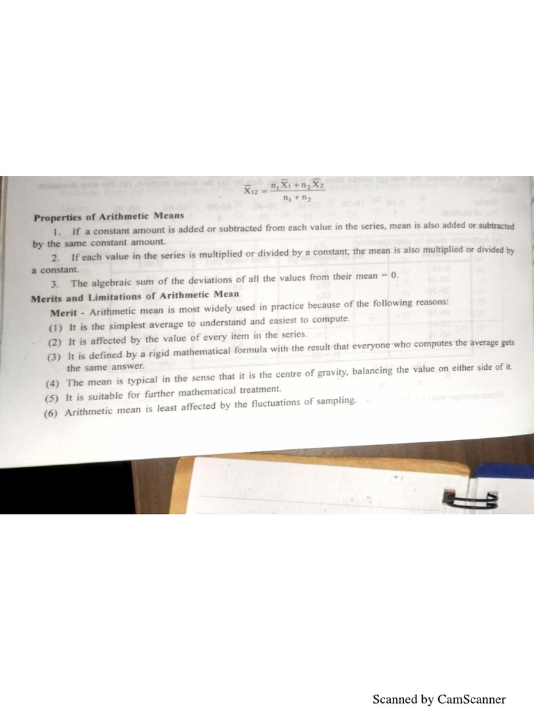 Merits and Demerits of Arithmetic Mean