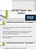 CSIR NET Result & Cutoff - How To Check Your Score?