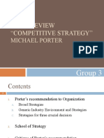 Book Review "Competitive Strategy": Michael Porter