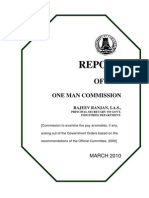 One Man Commission Report