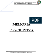 Memoria Descriptiva