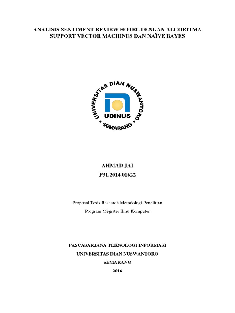 Analisis Sentiment Review Hotel Dengan A | PDF