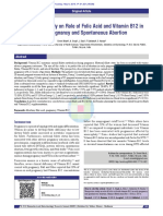 Prospective Study On Role of Folic Acid and Vitami