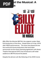 Billy Elliot The Musical: A Synopsis