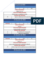 Programa de Asignaciones de La Escuela Del Mes de Noviembre Del 2018