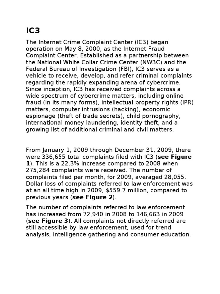 Overview of IC3 Cybercrime Reports | PDF