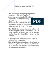 Internal Factors Affecting Tcs