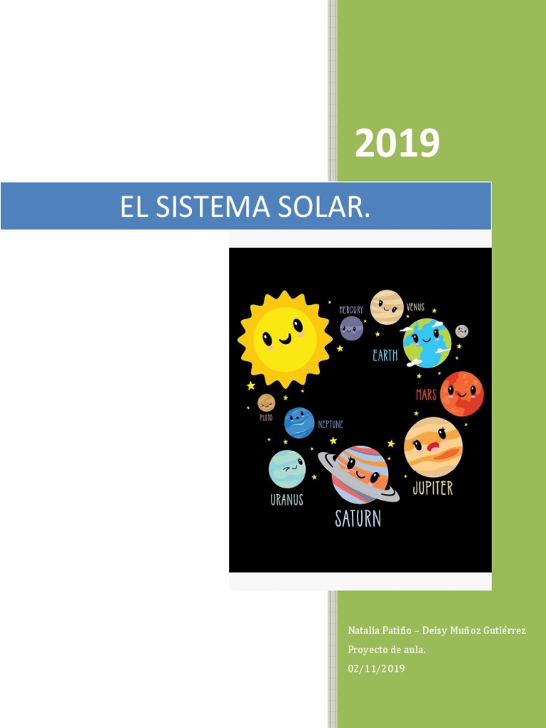 Proyecto De Clase Sistema Solar Los Planetas Del Sistema Solar. Mini