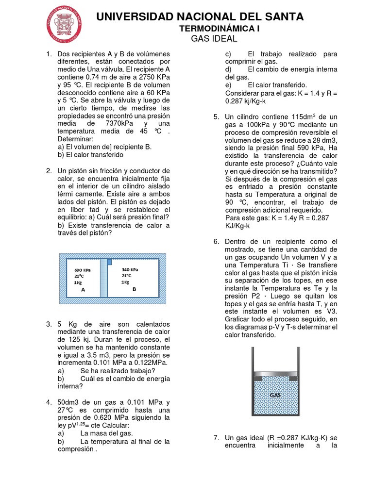 Cambio de entropía en gases ideales | PDF | Gases | Calor
