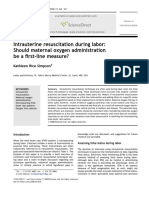 Intrauterine Resuscitation During Labor