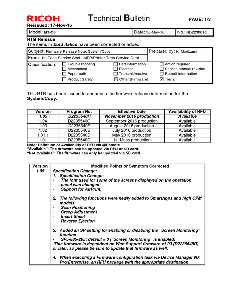 Ricoh Aficio Mp6503 Sbs R Mtc6 Pdf Transport Layer Security Computer Network