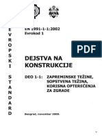 Evrokod 1 Dejstva Na Konstrukcije Deo 1-1 Zapreminske Tezine Opterecenja