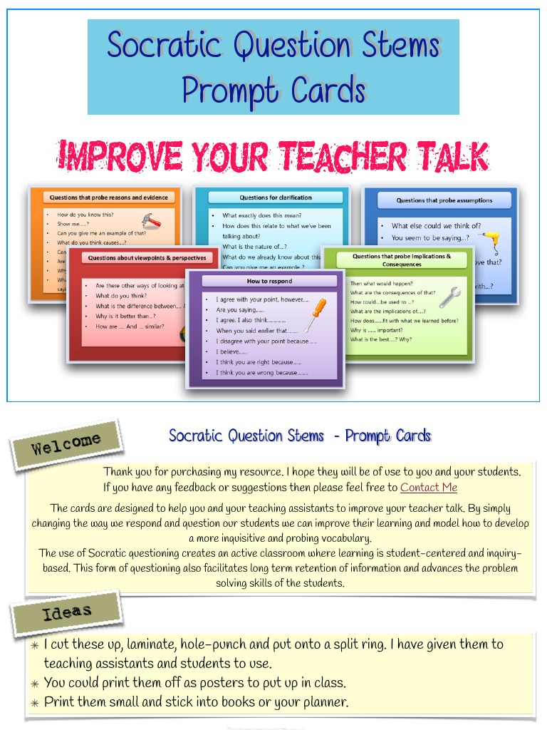 Demo Preview Socratic Question Cards PDF | PDF | Media Freedom ...