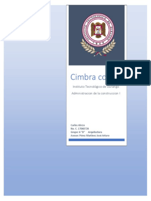 Costo de Cimbra | PDF | Hormigón | Materiales