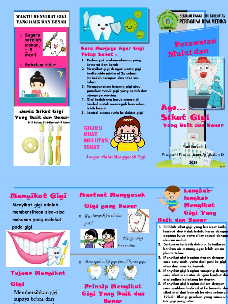 Leaflet Oral Hygiene Yani | PDF