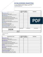 Check List Kebersihan